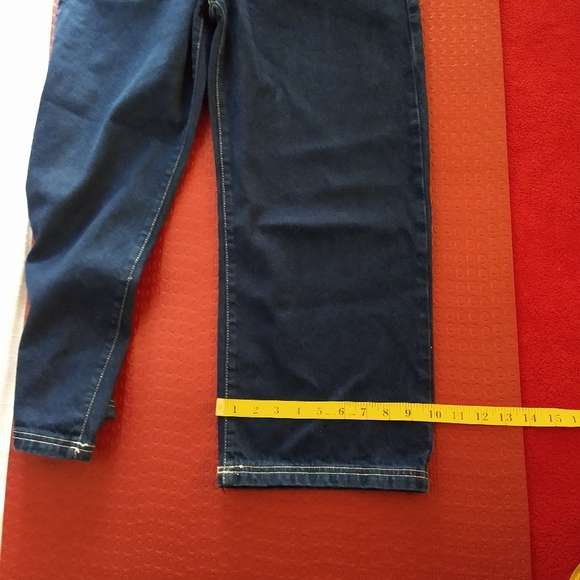 Forever 21 wide leg high rise denim jeans cropped size 27 - Picture 14 of 15